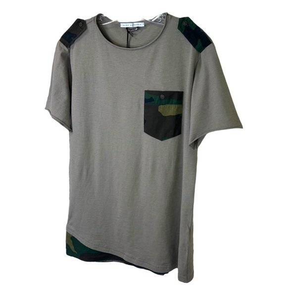 Daniele Alessandrini - NWT Men’s Short-Sleeve T-Shirt, Camo, Cotton - Tan Small - Picture 4 of 12